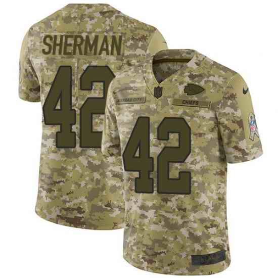 Nike Chiefs 42 Anthony Sherman Camo Mens Stitched NFL Limited 2018 Salute To Service Jersey